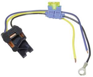 Flasher/Bulb Connector For use with plug in flashers or sealed beams Nylon housing 7" color coded wire leads with16 gauge wire