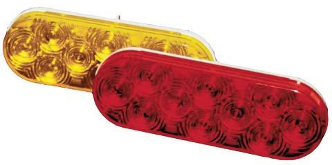 Surge and Spikes vsm6464 Red Oval LED Stop/Tail/Turn Lamp vsm6464a Amber Oval LED Auxiliary Lamp 9124 6454 6400 Series Sealed