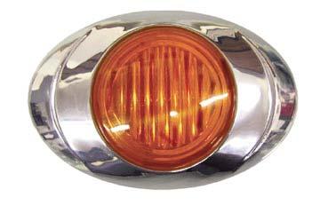 Surface Mount vsm9122 Industry Standard Plug-in Connection D.O.T. Compliant Made in U.S.A. ML3K SERIES Oval LED & Incandescent Marker Lamps Size: 3 L X 2 W X.94 H Mounts with 2 # 8 screws on 1.