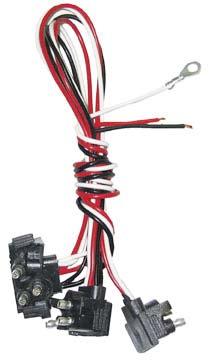 4-Plug String Harness Molded right angle 4-plug string harness for vsm6000 or vsm6400 series four lamp auxiliary light panels vsm9309 3-Strand Plug Harness For all vsm1000 and vsm1500 series
