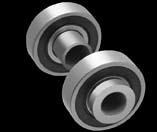 split outer race. These bearings must be used on a hardened bushing or shaft.