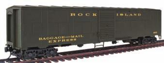 SCALE PASSENGER CARS NYC-Style Express Boxcar Troop Sleeper Conversion 932-4157 Rock Island (Pullman Green)