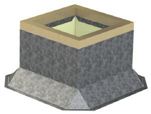 Sound Curb: Option of thermal acoustical lining or a complete maximum sound attenuating baffle system. Provision for mounting damper is available.