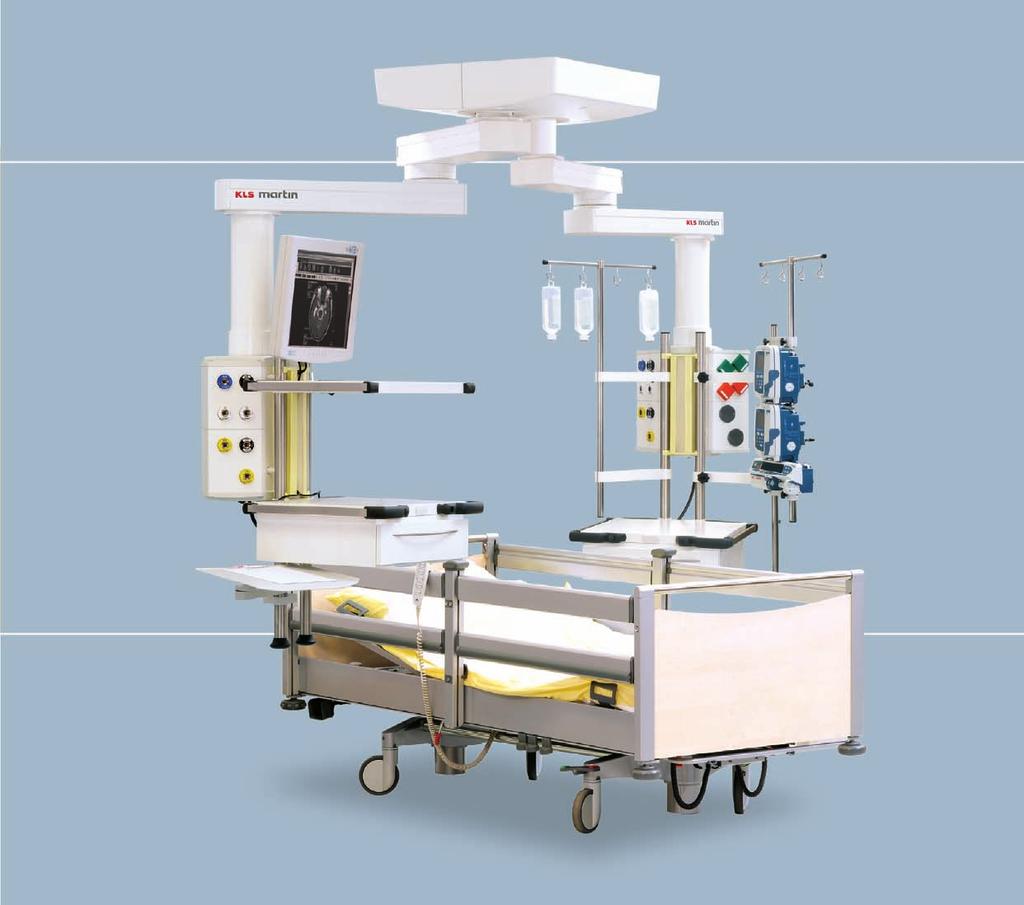 3 ICU arm system with bed Infusion module Base The Independant service head brings structure and order to the site of application.