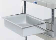 Contains Spills: BC Series shelves feature a (13 mm) raised ship s edge design; Deep Ledge Series shelves feature a deeper (70 mm) ledge to contain product or spills.