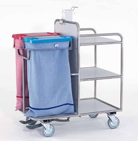 Open Linen Ward Carts Disinfectant dispenser halimed HM1 Fresh linen shelves Grip rings HR2000 EW 372 Fresh