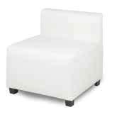 17 H FUNCTION Function Armless Chair White Leather