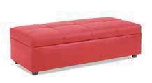 Leather 31 L x 37 D x 35 H Chandler Bench Ottoman Red Leather
