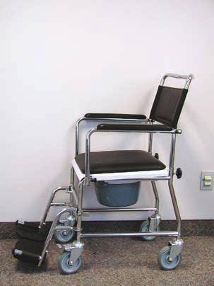 Gendron #5233-26 () 058122 Each Standard Commode Chair, rtisan With pail, padded drop arm rests, 5" casters with four locking brakes, detachable swing away foot rests, seat