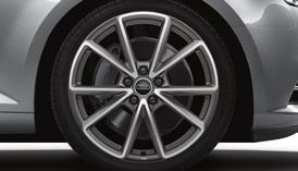 wheels in 5-V spoke design with 245/35 tyres (S design) 19 Audi Sport alloy wheels in 10-V-spoke design with 245/35 tyres (includes sport