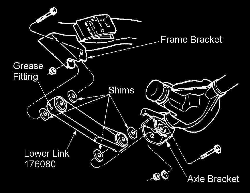 1) Remove the cotter pin and nut from the drag link at the pitman arm. Separate the drag link ball stud from the pitman arm with a puller tool. Do not use a pickle fork.
