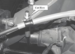 The remaining threads above the C-Lock Nuts must be cut flush with the top of the C- locks on both U-bolts. SEE PHOTOS BELOW.