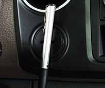 Makes a Bluetooth connection with your phone, and charges your ipod while you play music via your vehicle s audio system.