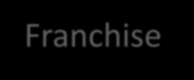 Franchise A franchise is a business model created by an individual or a team of individuals, called the franchisor, that