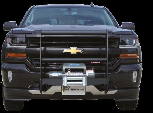 5" 16 gauge steel cross tubes Commercial Grade Winch Systems Frame-mounted with heavy-duty custom mounting brackets for maximum strength PART #33746B CHEVY SILVERADO 1500 '16-'18 W/ PART #33600 33600