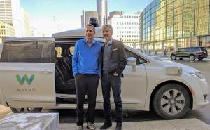 Waymo chief pops up at Detroit show with Chrysler Pacifica tester Even though self-driving-car company and