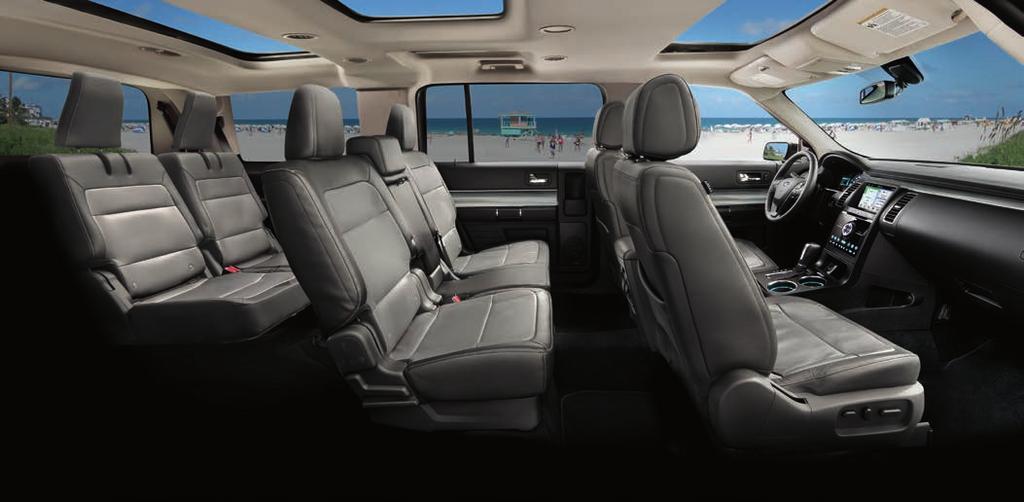 RELAXING SPACE FOR UP TO 7. In the 1st row, you can enjoy 10-way power heated and cooled seats, 1 plus memory 1 for the driver s seat and power-adjustable pedals.
