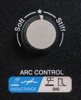 Arc control is active in the stick and solid-wire processes.