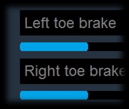 To simulate this, assign the brake toe-tipping motion of