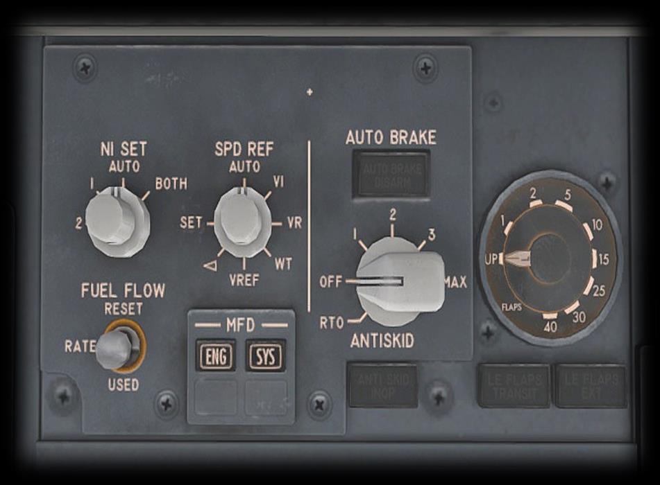 Center Panel Multi-Function Panel The N1 SET rotary controls the maximum throttle setting (as a percentage of N1) that may be used by the auto-throttle in TOGA (Take-Off and Go Around) situations.
