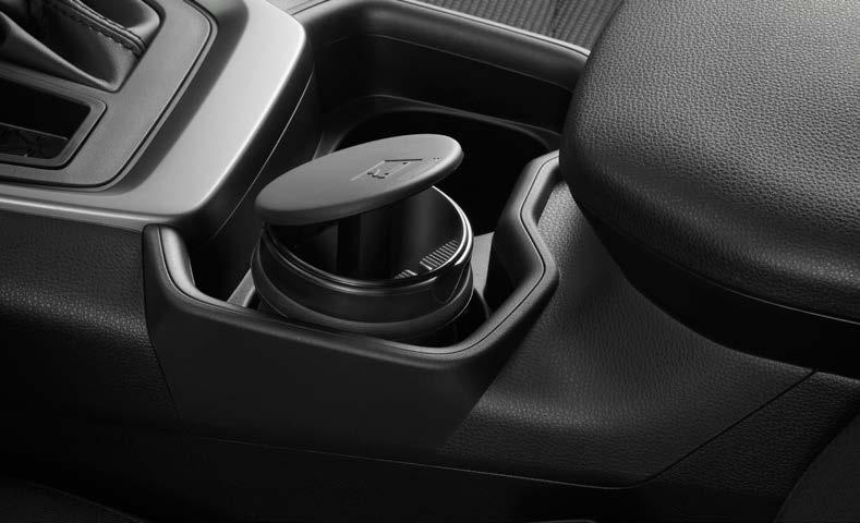 INTERIOR ACCESSORIES Coin Holder/Ashtray Cup Self-contained coin holder/ashtray cup fits conveniently inside the cupholder.