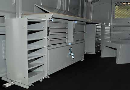 Storage Modules Transit Low Roof STORAGE MODULES ARE USEFUL COMBINATIONS OF SHELVING AND STORAGE.