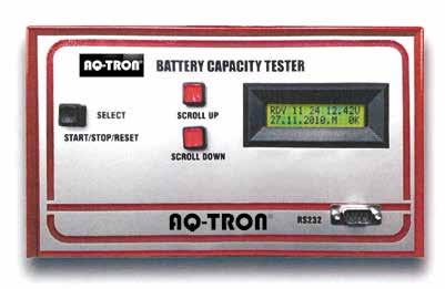 BATTERY ACCESSORIES MEASUREMENT AND TEST EQUIPMENT AQ-TRON DISCHARGE CAPACITY TESTER FOR 6V & 12V BATTERIES 6V 80AH / 12V 80AH BAT/48524 BAT/48524 is microprocessor device for capacity testing