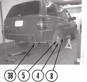 Lower vehicle to ground and tighten ten lug nuts (4) to 85 lb-ft. 4. Double check the vehicle.