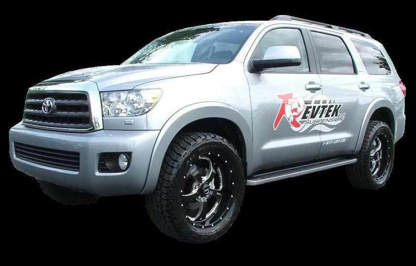 43 Toyota Toyota Sequoia Platinum Suspension Lift P/N 442 will fit the following vehicles: 2008-2014 Sequoia Plantinum 2WD & 4WD Lifted 2 in front Factory
