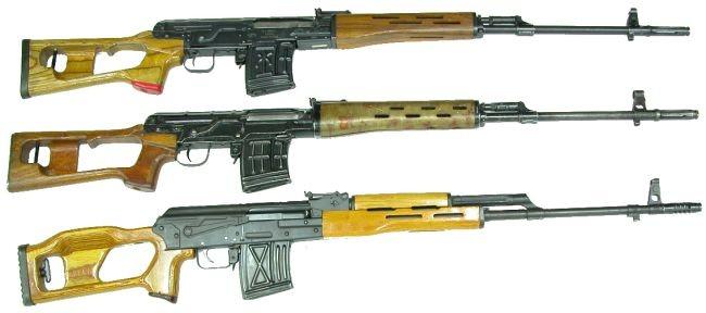 Note that only two former rifles are true clones of SVD; the latter one, FPK in fact is a modified Kalashnikov AK rifle restyled to look like SVD and
