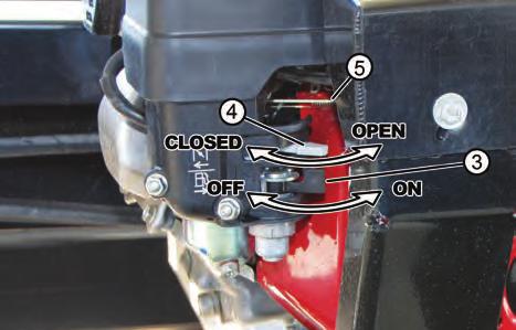 Engine Key Switch Turn the key switch to the START position to start the engine. When the engine starts, then release the key and allow it to return to the ON position. 2.