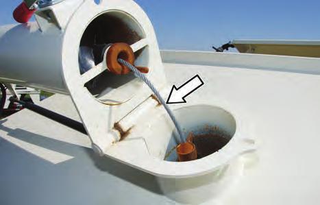 Damage to the auger can occur if the cable is not properly inserted.
