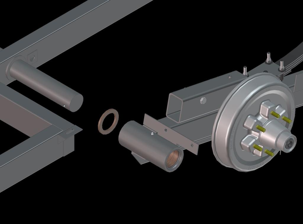 Support the axle assembly with an appropriately weight-rated