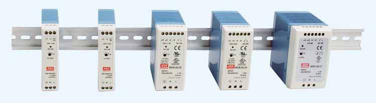 DIN Series 10~96W Miniature Single Output Universal AC input / Full range Installed on DIN rail TS35 / 7.5 or 15 Protections: Short circuit / Overload / Over voltage No load power consumption <0.