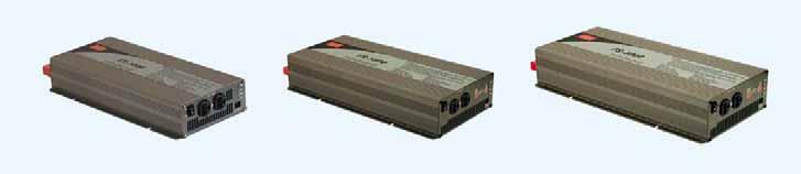 DC/AC Inverter 1000~3000W True Sine Wave Under Development 345x 184x 70 mm 420x 220x 88 mm 474x 283x 98 mm True sine wave output (THD<3%) 2 times high surge power for motor related application