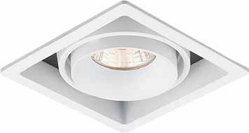 Store One ceiling recessed ring with GU10 socket swivelling, max.