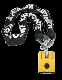 KRYPTONITE NEW YORK LEGEND AND NEW YORK PADLOCK 15mm round chain links made of 3T hardened steel for ultimate strength Durable, protective nylon cover with hook-n-loop