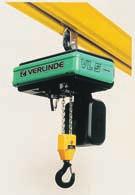 Electric chain hoist for load from 60 up to 7 500 kg CUSTOMISED INSTALLATIONS Hook suspended.