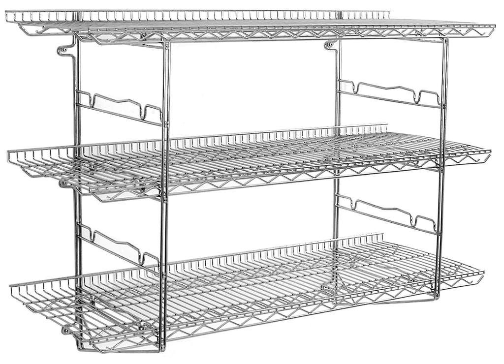 Specification Sheet Short Form Specifications Eagle Piggyback Wall Mounted Shelving System, 3-tier bracket kit model.
