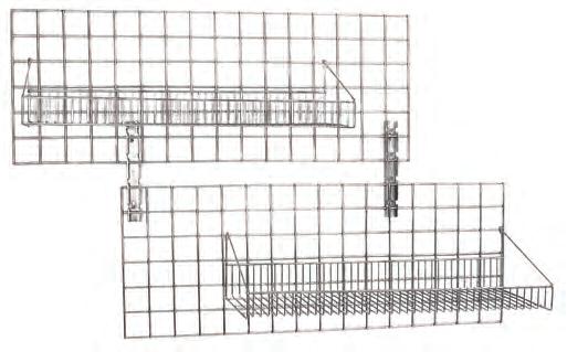 Specification Sheet wall grid shelves shown attached to Walstor wall mats Wall Grid Shelving for Walstor Modular Wall System MODELS: 1430WGS-C 1436WGS-C 1830WGS-C 1836WGS-C 1848WGS-C 1430WGS-VG