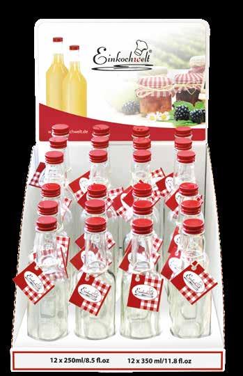 32 counter display - Straight neck bottles (d201)* counter display - Swing top bottles content 24 pcs.