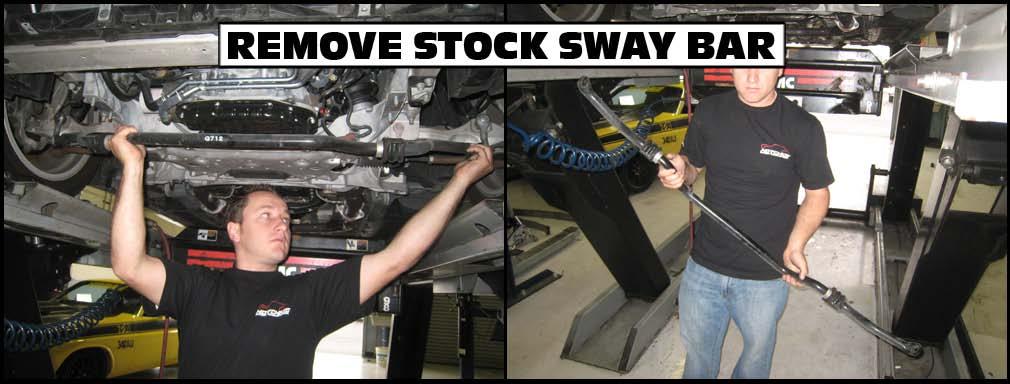 5) Remove the stock sway bar.