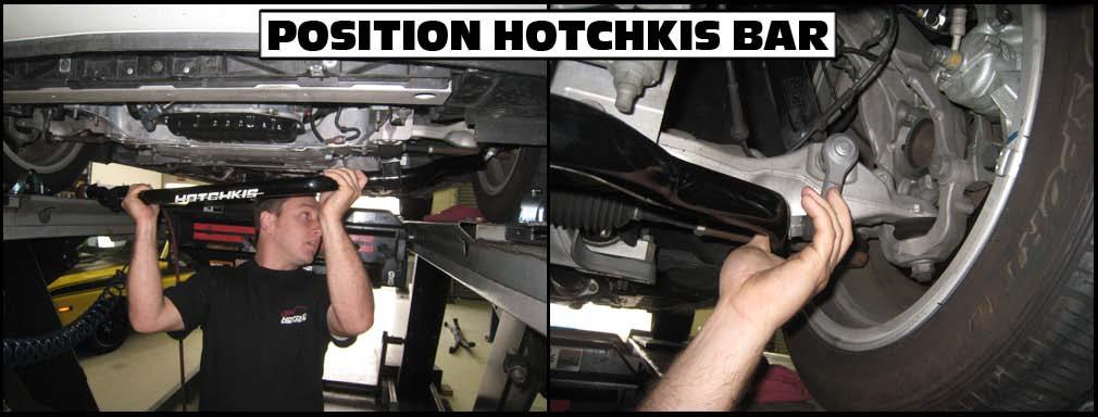 7) Place the new Hotchkis bar in the vehicle