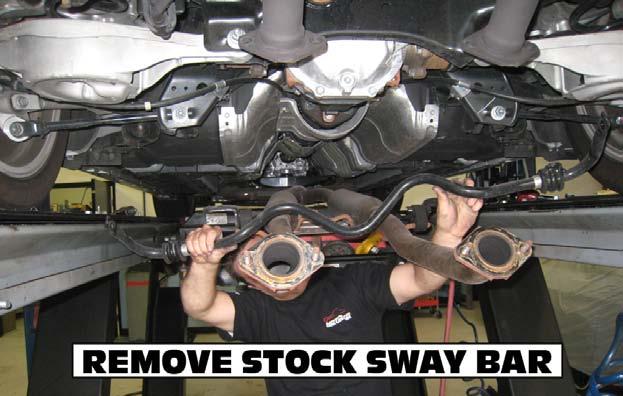 7) Remove the factory sway bar.