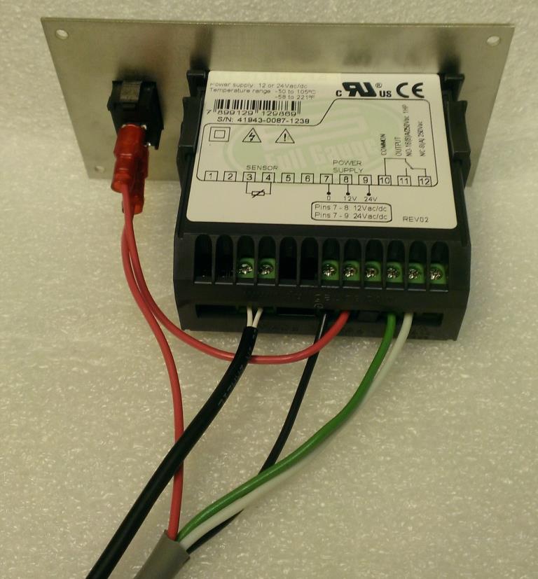 Assembly: Electrical Wiring Connections Connection on the Full Gauge Thermostat End 1.