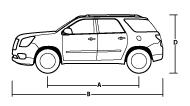 2019 GMC Acadia DIMENSIONS All dimensions in inches (mm) unless otherwise stated.