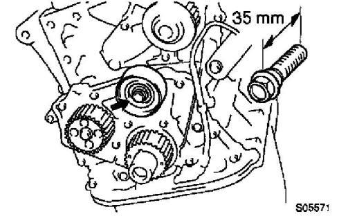 NOTICE: Do not scratch the angle sensor of the timing pulley. 3. INSTALL NO.2 IDLER PULLEY a.