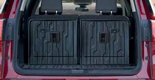 1 INTEGRATED CARGO LINER The liner covers the cargo-area floor as well as the back of the