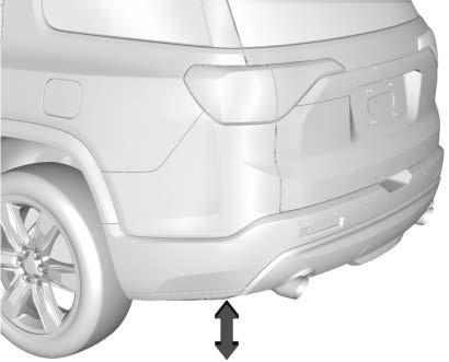 Keep the RKE transmitter away from the rear bumper detection area or turn the liftgate mode to OFF when cleaning or working near the rear bumper to avoid accidental opening.