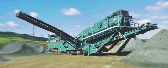 User benefits include a quick set-up time (typically under 30 minutes) with hydraulically folding conveyors and track mobility, class leading stockpile discharge heights and a drop down tail conveyor
